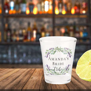 Copo De Shot Tribo da noiva lavanda eucalipto despedida de solt