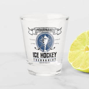 Copo De Shot Troféu Personalizado de Hóquei no Gelo Jogador Equ