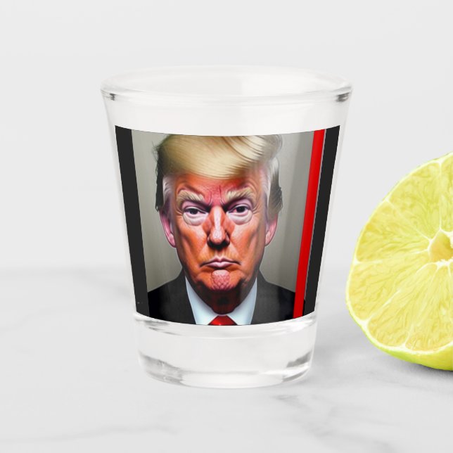 Copo De Shot Trump Mugshot Shot glass (Frente)