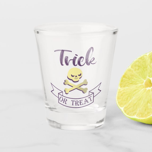 Copo De Shot Truque ou tratamento de ossos cruzados do crânio (Frente)