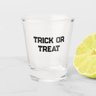 Copo De Shot Truque ou. Trate o Halloween mimado preto simples 