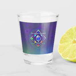 Copo De Shot TSDS: Da vida e do amor Logotipo Azul e Verde