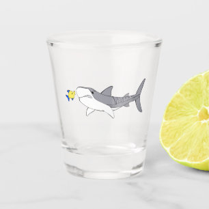 Copo De Shot Tubarão-tigre-rabugento e peixe amarelo-grisalho