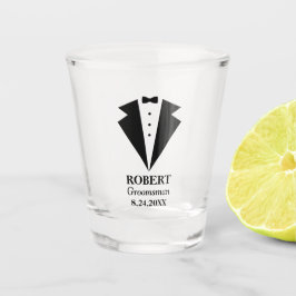 Copo De Shot Tuxedo Personalizado para Padrinhos