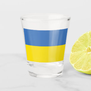 Copo De Shot Ucrânia Flag, Ucraniano Slava Ucraniano С л в а У 