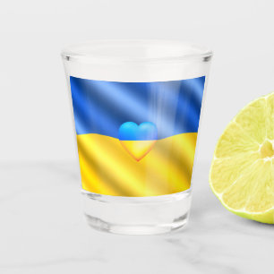Copo De Shot Ucrânia - Paz - Bandeira Ucraniana - Liberdade 
