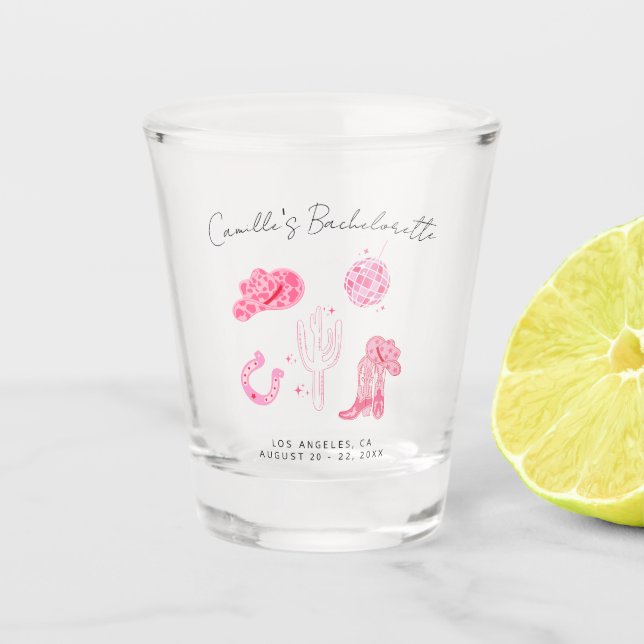 Copo De Shot Última Festa de Fim de Semana de Bachelorette Rode (Frente)