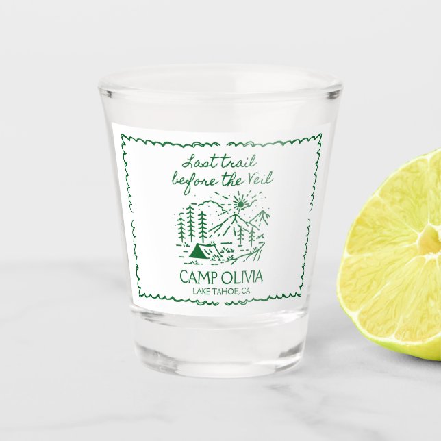 Copo De Shot Última Rastreio Antes Da Festa de solteira Do Véu (Frente)