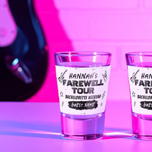 Copo De Shot Última Turnê Nome da Festa de Solteira de Banda de