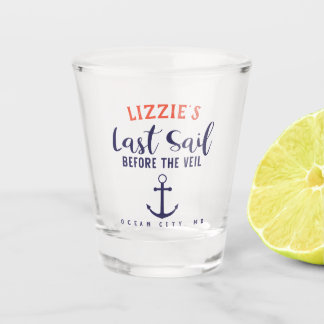 Copo De Shot Última vela antes da solha náutica do véu
