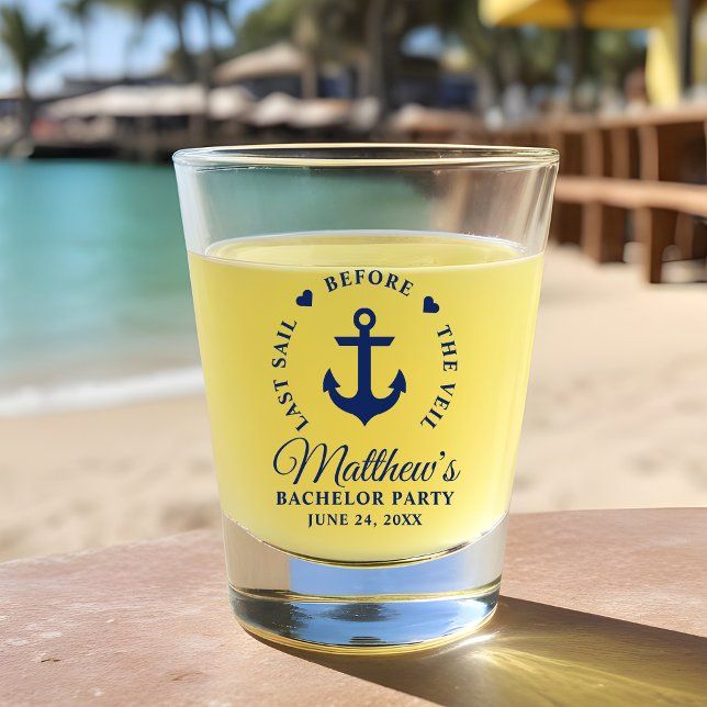 Copo De Shot Última Vela Antes Do Partido De Despedida De Véu (Customize to change text size or text style.)
