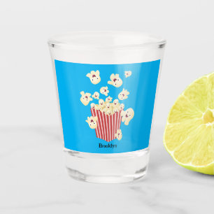 Copo De Shot Um desenho animado de pipoca