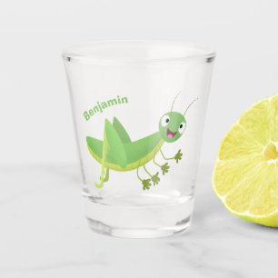 Copo De Shot Um desenho animado verde-giro