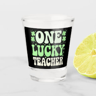 Copo De Shot Um Professor Sortudo Groovy Professor Retro St Pat