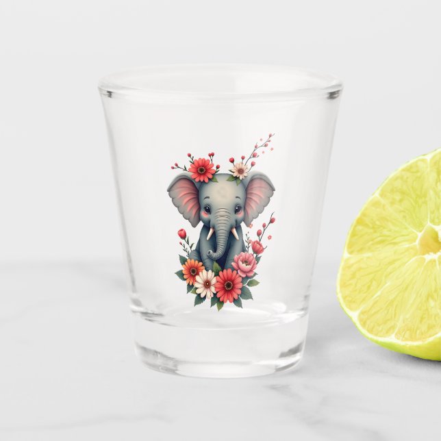 Copo De Shot Um toque do verão: O bebê elefante (Frente)