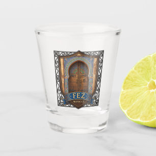 Copo De Shot Uma Porta em Fez Marrocos Marrocos