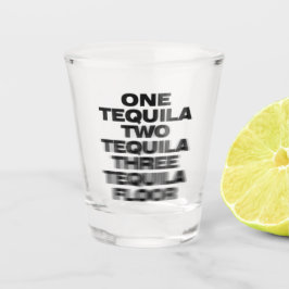 Copo De Shot Uma Tequila, Duas Tequila, Três Tequila, Chão