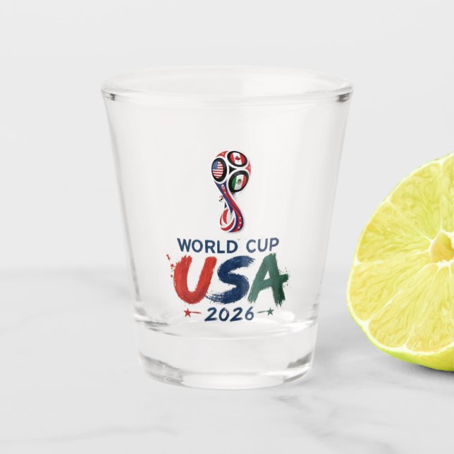 Copo De Shot Unidos pelo Jogo: Design de Celebração de Futebol  (Frente)