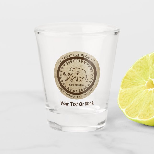 Copo De Shot Universidade de Beringia Wooly Mammoth Seal (Frente)