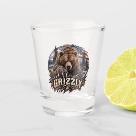 Copo De Shot Urso Cinzento - Selvagem Americano