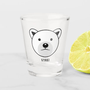 Copo De Shot Urso Polar de Cartoon Bonito
