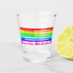 Copo De Shot US Flag Rainbow - Digno de Veste