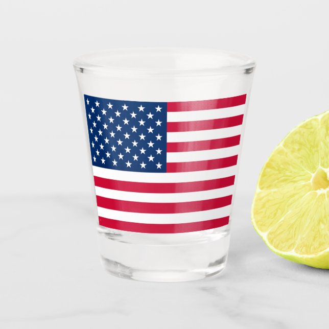 Copo De Shot USA Flag Shot Glass - Patriotic (Frente)