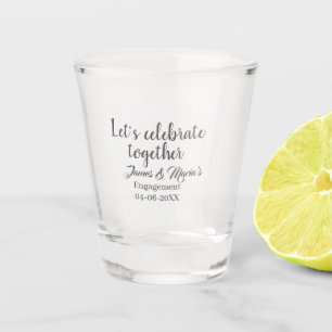 Copo De Shot Vamos celebrar juntos festa de noivado nome data