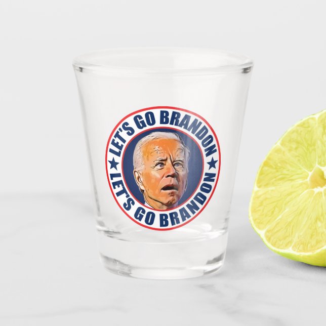 Copo De Shot Vamos Go Brandon fjb anti joe Biden trump 2024 (Frente)