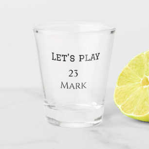 Copo De Shot Vamos jogar adicionar letra monograma esportes mas