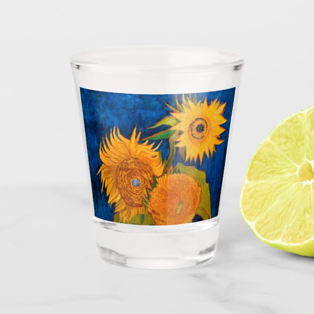 Copo De Shot Van Gogh Sunflower (Frente)