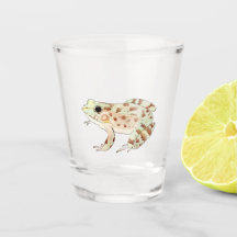 Vaso de shot con rana leopardo