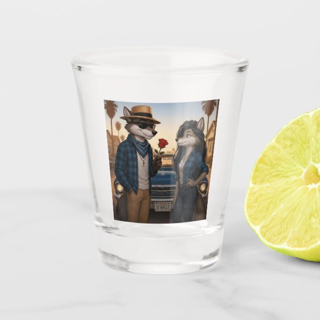 Copo De Shot Vato Lobo "Valentines" (Frente)