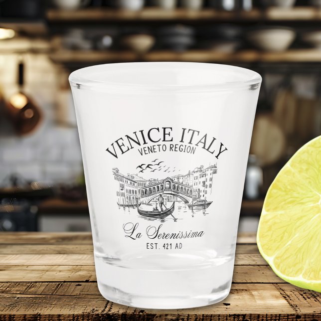 Copo De Shot Venice Italy Cute Old Landscape (Criador carregado)