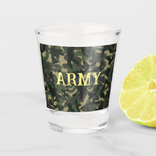 Copo De Shot Verde de camuflagem militar do exército