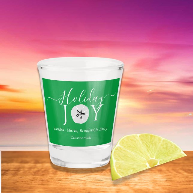 Copo De Shot Verde Náutico Moderno, Cinzas, Joy Sho de Natal Br (Criador carregado)