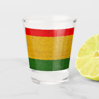 Copo De Shot Verde Vermelho Dourado