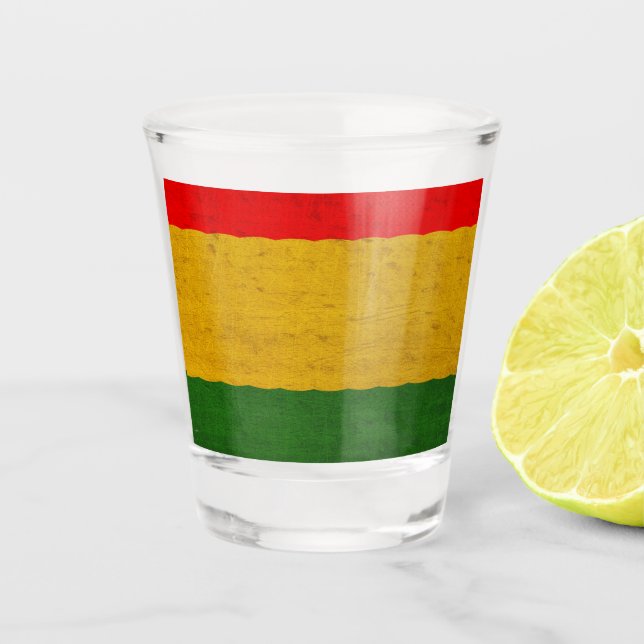 Copo De Shot Verde Vermelho Dourado (Frente)