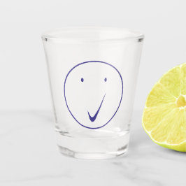 Copo De Shot Verifique a face - Tick, Transp/Blue.