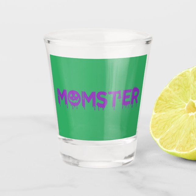 Copo De Shot Versão Roxa de Momster (Frente)