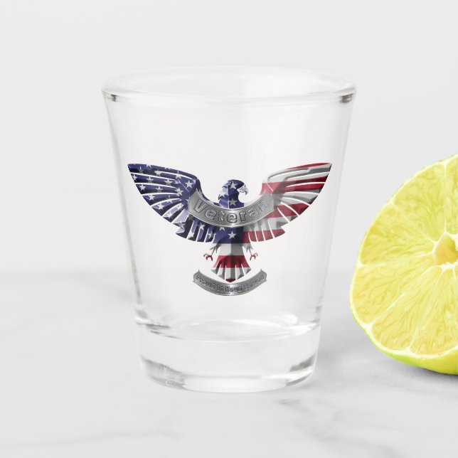 Copo De Shot Veterana American Eagle "Orgulho De Ter Servido" (Frente)