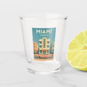 Copo De Shot Viagem Antiga Distrito Art Déco Miami Flórida