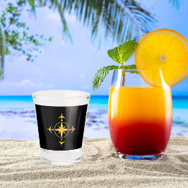 Copo De Shot Viagem de avião de Compass Minimalista de Aviação