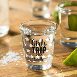 Copo De Shot Viagem de Meninas com Coroa, Ano e Estrelas