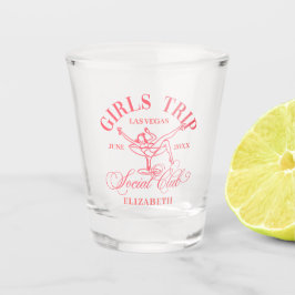 Copo De Shot Viagem de Meninas do Clube Social Martini Rosa-Pês