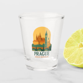 Copo De Shot Viagem Retro Praga República Tcheca Vintage