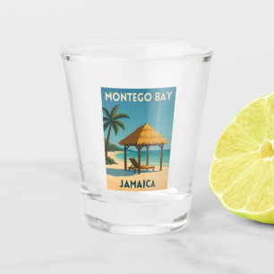 Copo De Shot Viagem Retro Vintage Montego Bay Jamaica Praia