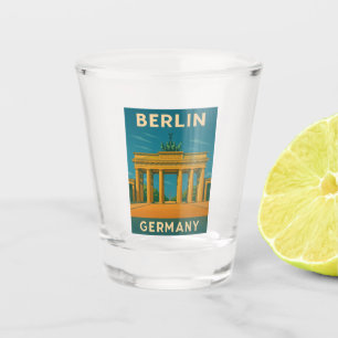 Copo De Shot Viagens vintage Berlim Alemanha Porta de Brandebur