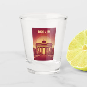 Copo De Shot Viagens vintage Berlin Brandenburg Gate Alemanha