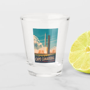 Copo De Shot Viagens vintage Cabo Canaveral da Flórida Retrocên